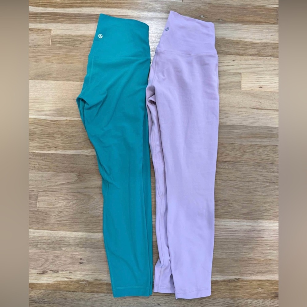lululemon athletica Teal and Lavender Leggings